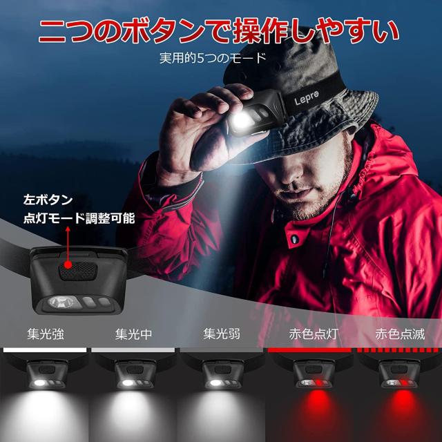ヘッドランプ LED ヘッドライト 充電式 センサー付き < レジャー/スポーツ ヘッドランプ LED ヘッドライト 充電式 センサー付き < レジャー/スポーツの