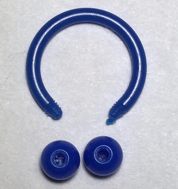 アクリルボディピアス サーキュラーバーベル 青色 16G 内径 10mm ファーストピアス 眉 軟骨 リップ ボール 安い < 男性アクセサリー/時計  アクリルボディピアス サーキュラーバーベル 青色 16G 内径 10mm ファーストピアス 眉 軟骨 リップ ボール 安い < 男性アクセサリー/時計の