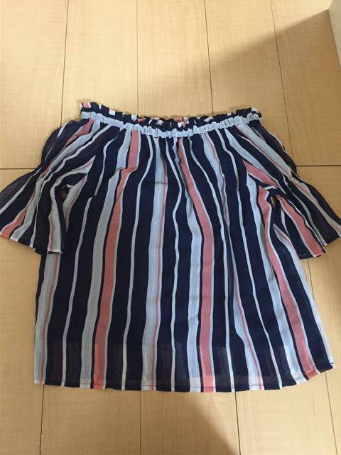 シフォンチュニック★ストライプ★M < 女性ファッション  シフォンチュニック★ストライプ★M  < 女性ファッションの