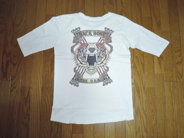 BACKBONE バックボーン Tシャツ M 白 干支 タイガーボーン 虎 5分丈TEE カットソー < ブランド  BACKBONE バックボーン Tシャツ M 白 干支 タイガーボーン 虎 5分丈TEE カットソー < ブランドの