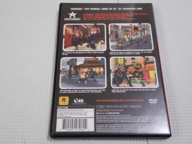 PS2★STATE OF EMERGENCY 海外版 北米版 < ゲーム本体/ソフト PS2★STATE OF EMERGENCY 海外版 北米版 < ゲーム本体/ソフトの