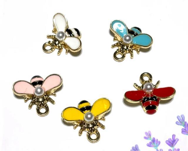 3197 5色の立体のミツバチ 5個入り アクセサリーチャーム 金属パーツ エナメル 蜜蜂 ハチ < ペット/手芸/園芸 3197 5色の立体のミツバチ 5個入り アクセサリーチャーム 金属パーツ エナメル 蜜蜂 ハチ < ペット/手芸/園芸の