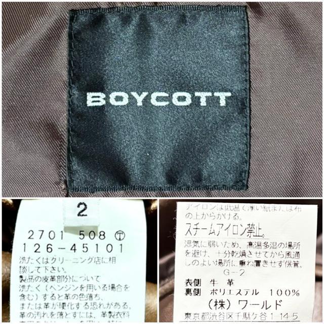 BOYCOTT ���v ���U�[ �W���P�b�g �e�[���[�h �A�E�^�[ �R�[�g���C�_�[�X �Z���N�g �h���X �A���J�W ���[�N �~���^���[�n �� �j���t�@�b�V������ 