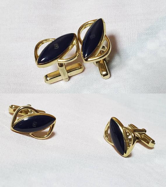 正規レア ピエールバルマン Bエンブレムロゴ カボションストーンカフス オープンバタフライボタン オープンアート < ブランド  正規レア ピエールバルマン Bエンブレムロゴ カボションストーンカフス オープンバタフライボタン オープンアート < ブランドの