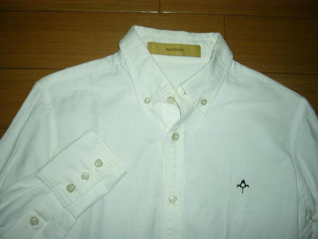 BACK BONE バックボーン  BDシャツ S 白 アイコンロゴLOGO長袖 < ブランド  BACK BONE バックボーン  BDシャツ S 白 アイコンロゴLOGO長袖 < ブランドの