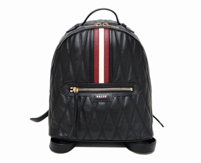 BALLY バリー Daffi キルティングレザー バックパック リュック ブラック<美品> < ブランド BALLY バリー Daffi キルティングレザー バックパック リュック ブラック<美品> < ブランドの