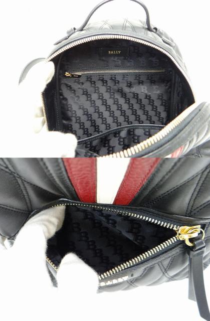 BALLY バリー Daffi キルティングレザー バックパック リュック ブラック<美品> < ブランド BALLY バリー Daffi キルティングレザー バックパック リュック ブラック<美品> < ブランドの
