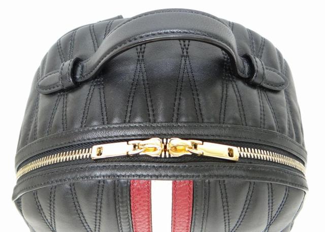 BALLY バリー Daffi キルティングレザー バックパック リュック ブラック<美品> < ブランド BALLY バリー Daffi キルティングレザー バックパック リュック ブラック<美品> < ブランドの