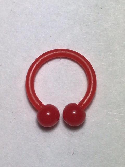 アクリルボディピアス サーキュラーバーベル 赤色 16G 内径 10mm ファーストピアス 眉 軟骨 リップ ボール 安い < 男性アクセサリー/時計  アクリルボディピアス サーキュラーバーベル 赤色 16G 内径 10mm ファーストピアス 眉 軟骨 リップ ボール 安い  < 男性アクセサリー/時計の