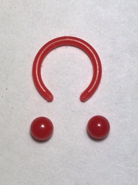 アクリルボディピアス サーキュラーバーベル 赤色 16G 内径 10mm ファーストピアス 眉 軟骨 リップ ボール 安い < 男性アクセサリー/時計  アクリルボディピアス サーキュラーバーベル 赤色 16G 内径 10mm ファーストピアス 眉 軟骨 リップ ボール 安い < 男性アクセサリー/時計の