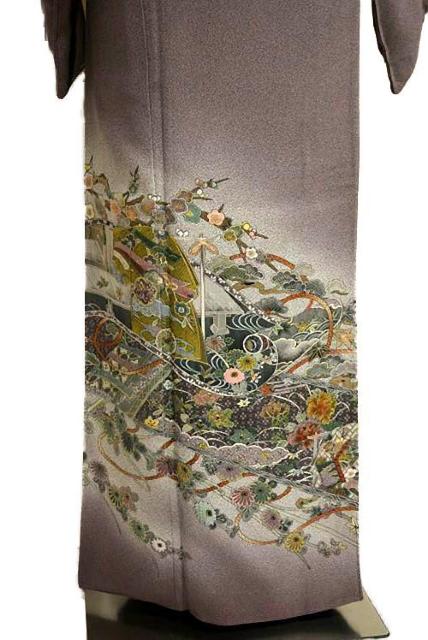 【最高峰】【未使用品】 日本画家・着物作家 彩天目織【霜鳥忍】 特許染織 1つ紋 色留袖 身丈167cm 裄丈67cm T3369 < 女性ファッション  【最高峰】【未使用品】 日本画家・着物作家 彩天目織【霜鳥忍】 特許染織 1つ紋 色留袖 身丈167cm 裄丈67cm T3369 < 女性ファッションの