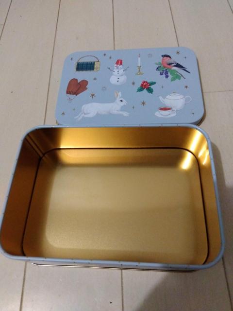 うさぎ柄缶 スクエア インテリア雑貨 クリスマス < 女性ファッション  うさぎ柄缶 スクエア インテリア雑貨 クリスマス < 女性ファッションの