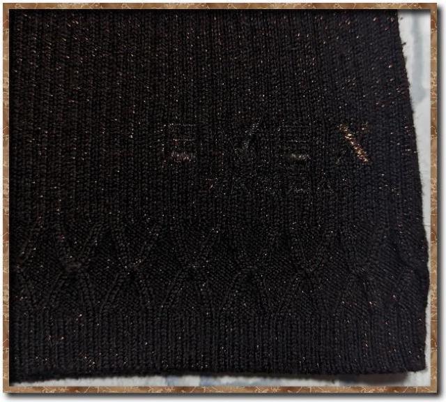 エヴェックスバイクリツィア 刺繍&ラメ入りVネックニット 茶 < ブランド エヴェックスバイクリツィア 刺繍&ラメ入りVネックニット 茶 < ブランドの