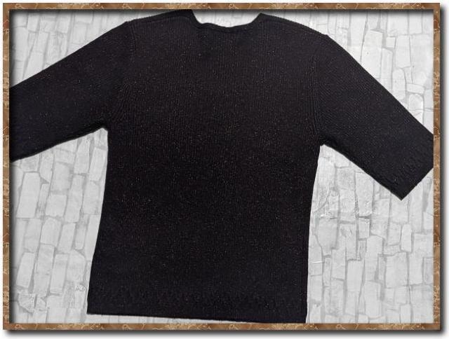 エヴェックスバイクリツィア 刺繍&ラメ入りVネックニット 茶 < ブランド エヴェックスバイクリツィア 刺繍&ラメ入りVネックニット 茶 < ブランドの