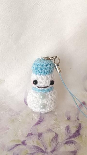 チビ雪だるま*編みぐるみ*ストラップ(水色) < ペット/手芸/園芸 チビ雪だるま*編みぐるみ*ストラップ(水色) < ペット/手芸/園芸の