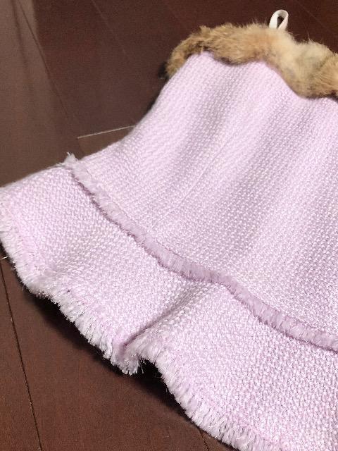 美品〈ファー付きウール混〉肩紐トップス脱着毛皮(ピンクパープル)Sサイズ < 女性ファッション  美品〈ファー付きウール混〉肩紐トップス脱着毛皮(ピンクパープル)Sサイズ < 女性ファッションの