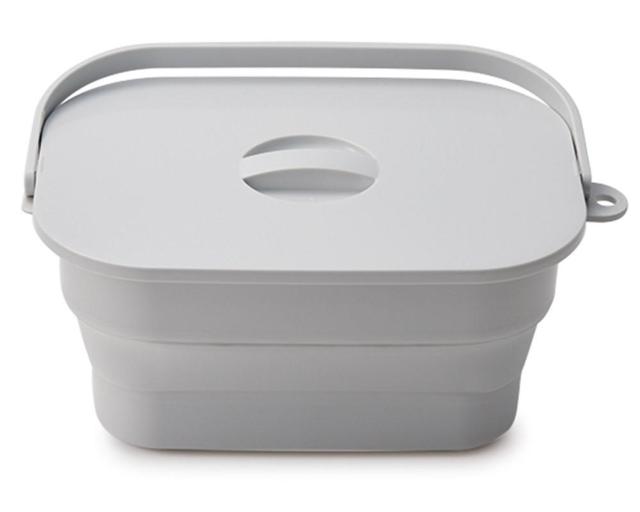 ISETO (伊勢藤) 折りたためる つけ置き洗いバケツ I-617 グレー 洗濯板 折りたたみバスケット 折りたたみバケツ < インテリア/ライフ ISETO (伊勢藤) 折りたためる つけ置き洗いバケツ I-617 グレー 洗濯板 折りたたみバスケット 折りたたみバケツ < インテリア/ライフの