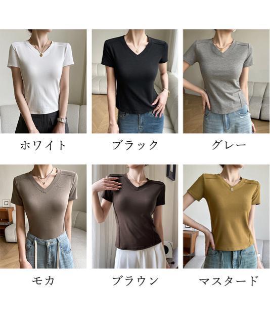 送料無料 新品 無地Tシャツ レディース Vネック 夏 < 女性ファッション  送料無料 新品 無地Tシャツ レディース Vネック 夏 < 女性ファッションの
