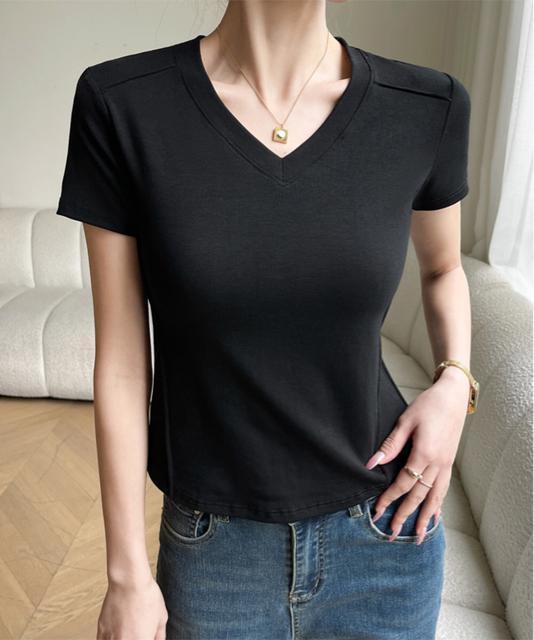 送料無料 新品 無地Tシャツ レディース Vネック 夏 < 女性ファッション  送料無料 新品 無地Tシャツ レディース Vネック 夏 < 女性ファッションの