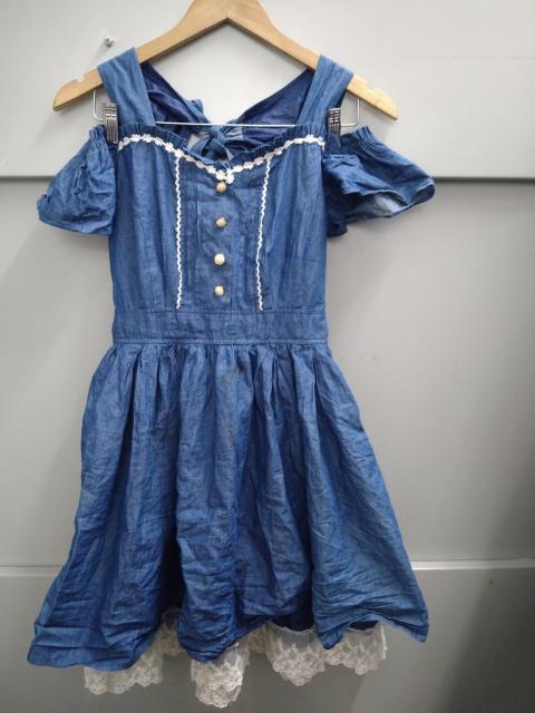 LIZ LISA☆ダンガリー肩あき半袖パフスリワンピ < ブランド LIZ LISA☆ダンガリー肩あき半袖パフスリワンピ < ブランドの