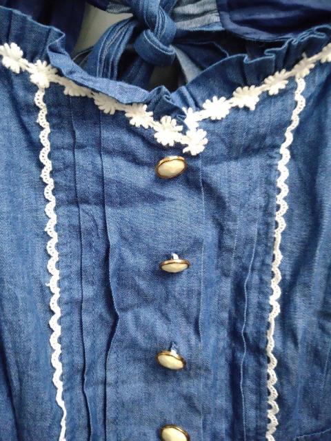 LIZ LISA☆ダンガリー肩あき半袖パフスリワンピ < ブランド LIZ LISA☆ダンガリー肩あき半袖パフスリワンピ < ブランドの