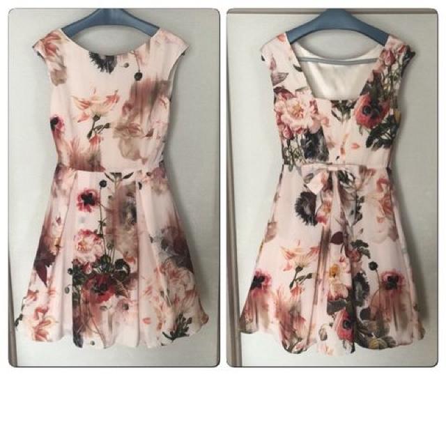 美品ted baker テッドベーカー パニエ付きワンピース < 女性ファッション 美品ted baker テッドベーカー パニエ付きワンピース < 女性ファッションの