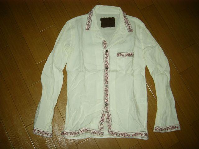 バックボーンBACKBONEチロリアンシャツM白ステッチ刺繍定価4万 < ブランド  バックボーンBACKBONEチロリアンシャツM白ステッチ刺繍定価4万  < ブランドの