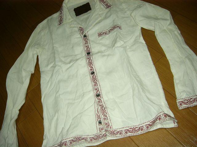 バックボーンBACKBONEチロリアンシャツM白ステッチ刺繍定価4万 < ブランド  バックボーンBACKBONEチロリアンシャツM白ステッチ刺繍定価4万 < ブランドの