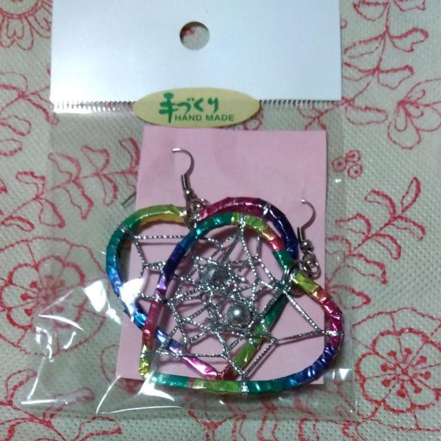 ☆ハンドメイド☆レインボー☆ドリームキャッチャー☆ピアス☆ < 女性アクセサリー/時計  ☆ハンドメイド☆レインボー☆ドリームキャッチャー☆ピアス☆ < 女性アクセサリー/時計の