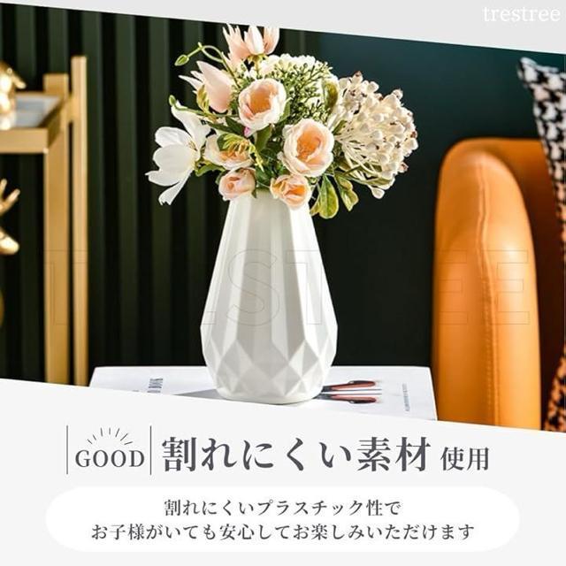 割れにくく安心【新品未使用】北欧風 フラワーベース 花瓶●ホワイト 白●インテリア 造花 花 モノトーン < インテリア/ライフ  割れにくく安心【新品未使用】北欧風 フラワーベース 花瓶●ホワイト 白●インテリア 造花 花 モノトーン < インテリア/ライフの
