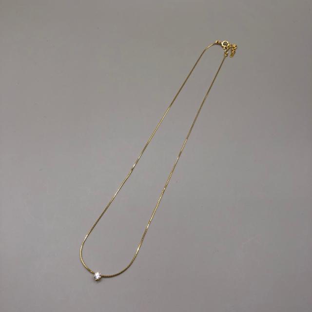 即決 S925 シルバー ゴールドカラー ネックレス < 女性アクセサリー/時計  即決 S925 シルバー ゴールドカラー ネックレス  < 女性アクセサリー/時計の