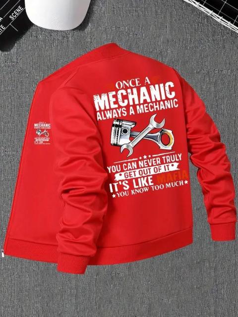 超お買い得2390円★メンズ メカニックテーマ  スポーツジャケット  ジップアップコート USAサイズM(日本サイズXL)赤 < 男性ファッション  超お買い得2390円★メンズ メカニックテーマ  スポーツジャケット  ジップアップコート USAサイズM(日本サイズXL)赤  < 男性ファッションの