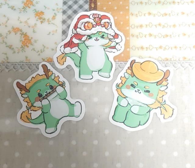 ■ちょこっとフレークシール■~竜さんステッカー~ < インテリア/ライフ ■ちょこっとフレークシール■~竜さんステッカー~ < インテリア/ライフの