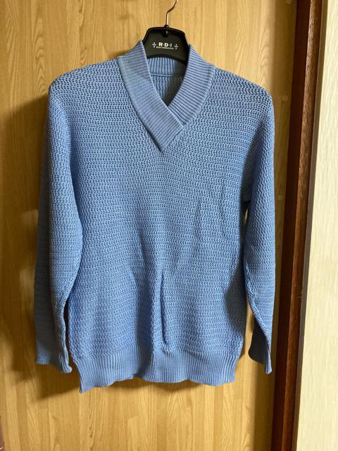 2050.ゆったりニットトップス☆ブルー系/水色☆サイズL程度 < 女性ファッション 2050.ゆったりニットトップス☆ブルー系/水色☆サイズL程度 < 女性ファッションの