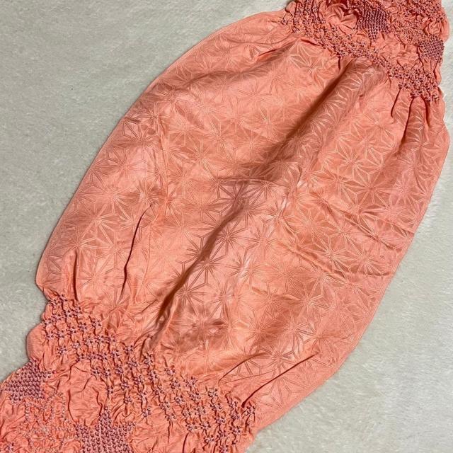正絹 絞り 帯揚げ 帯締め セット コーラルピンク ぼかし 刺繍 振袖向き < 女性ファッション 正絹 絞り 帯揚げ 帯締め セット コーラルピンク ぼかし 刺繍 振袖向き < 女性ファッションの