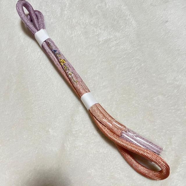 正絹 絞り 帯揚げ 帯締め セット コーラルピンク ぼかし 刺繍 振袖向き < 女性ファッション 正絹 絞り 帯揚げ 帯締め セット コーラルピンク ぼかし 刺繍 振袖向き < 女性ファッションの