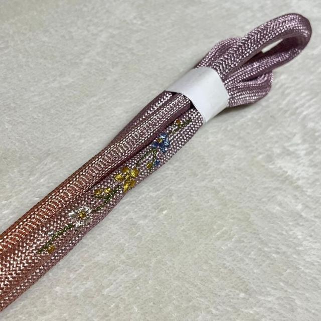 正絹 絞り 帯揚げ 帯締め セット コーラルピンク ぼかし 刺繍 振袖向き < 女性ファッション 正絹 絞り 帯揚げ 帯締め セット コーラルピンク ぼかし 刺繍 振袖向き < 女性ファッションの