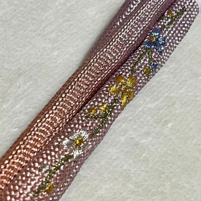 正絹 絞り 帯揚げ 帯締め セット コーラルピンク ぼかし 刺繍 振袖向き < 女性ファッション 正絹 絞り 帯揚げ 帯締め セット コーラルピンク ぼかし 刺繍 振袖向き < 女性ファッションの