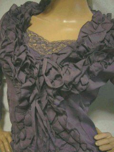 2点セット♪単品使いOK!ゴージャス フリルレースカーデ&キャミ パープル < 女性ファッション 2点セット♪単品使いOK!ゴージャス フリルレースカーデ&キャミ パープル < 女性ファッションの