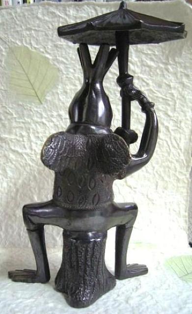 ☆即決☆酸化真鍮製 かえるの置物*傘* < インテリア/ライフ ☆即決☆酸化真鍮製 かえるの置物*傘* < インテリア/ライフの