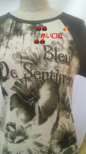 Mサイズ*bon bonanzaインド製七分袖・プリントTシャツカーキ < 女性ファッション  Mサイズ*bon bonanzaインド製七分袖・プリントTシャツカーキ < 女性ファッションの