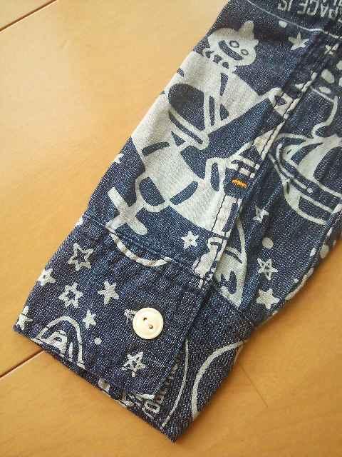 新品抜染総柄シャツ120青partyparty < ブランド 新品抜染総柄シャツ120青partyparty < ブランドの