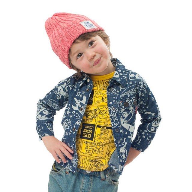 新品抜染総柄シャツ120青partyparty < ブランド 新品抜染総柄シャツ120青partyparty < ブランドの