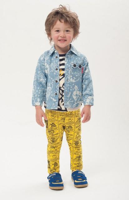 新品抜染総柄シャツ120青partyparty < ブランド 新品抜染総柄シャツ120青partyparty < ブランドの