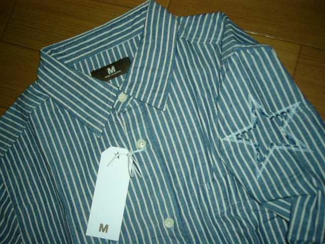 新品エムMストライプシャツL長袖☆星TMT < ブランド 新品エムMストライプシャツL長袖☆星TMT < ブランドの