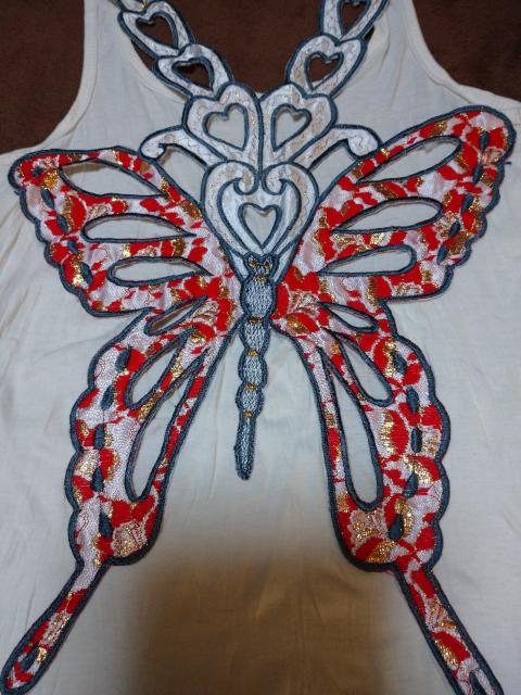 豪華背中蝶々刺繍タンクトップ1部のみ訳あり格安 < 女性ファッション  豪華背中蝶々刺繍タンクトップ1部のみ訳あり格安 < 女性ファッションの