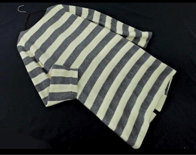 美品☆IENA(イエナ)ボーダー柄ノーカラーウールロングコート☆ < ブランド 美品☆IENA(イエナ)ボーダー柄ノーカラーウールロングコート☆ < ブランドの