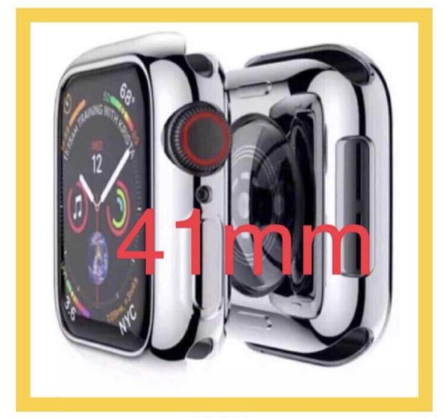 アップル Apple Watch Series 7- 41mm ソフトカバー 画面・側面・全周保護 シルバーメッキタイプ < 家電/AV  アップル Apple Watch Series 7- 41mm ソフトカバー 画面・側面・全周保護 シルバーメッキタイプ < 家電/AVの