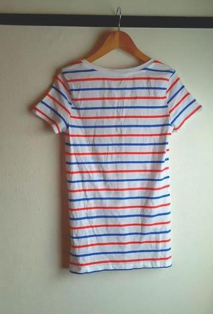 新品◆GAP ギャップ◆レッドブルーボーダー Vネック 半袖 Tシャツ XXS < ブランド 新品◆GAP ギャップ◆レッドブルーボーダー Vネック 半袖 Tシャツ XXS < ブランドの