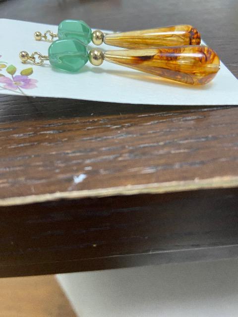 ハンドメイド ドイツ製アクリルを使用したピアス 3点セット < 女性ファッション  ハンドメイド ドイツ製アクリルを使用したピアス 3点セット < 女性ファッションの